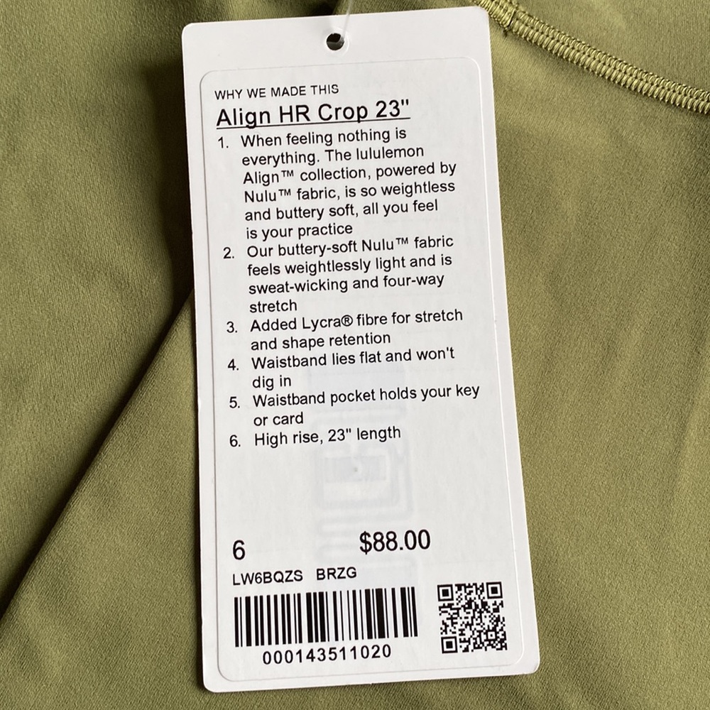 Lululemon Align HR high rise crop 23” - Picture 3 of 3